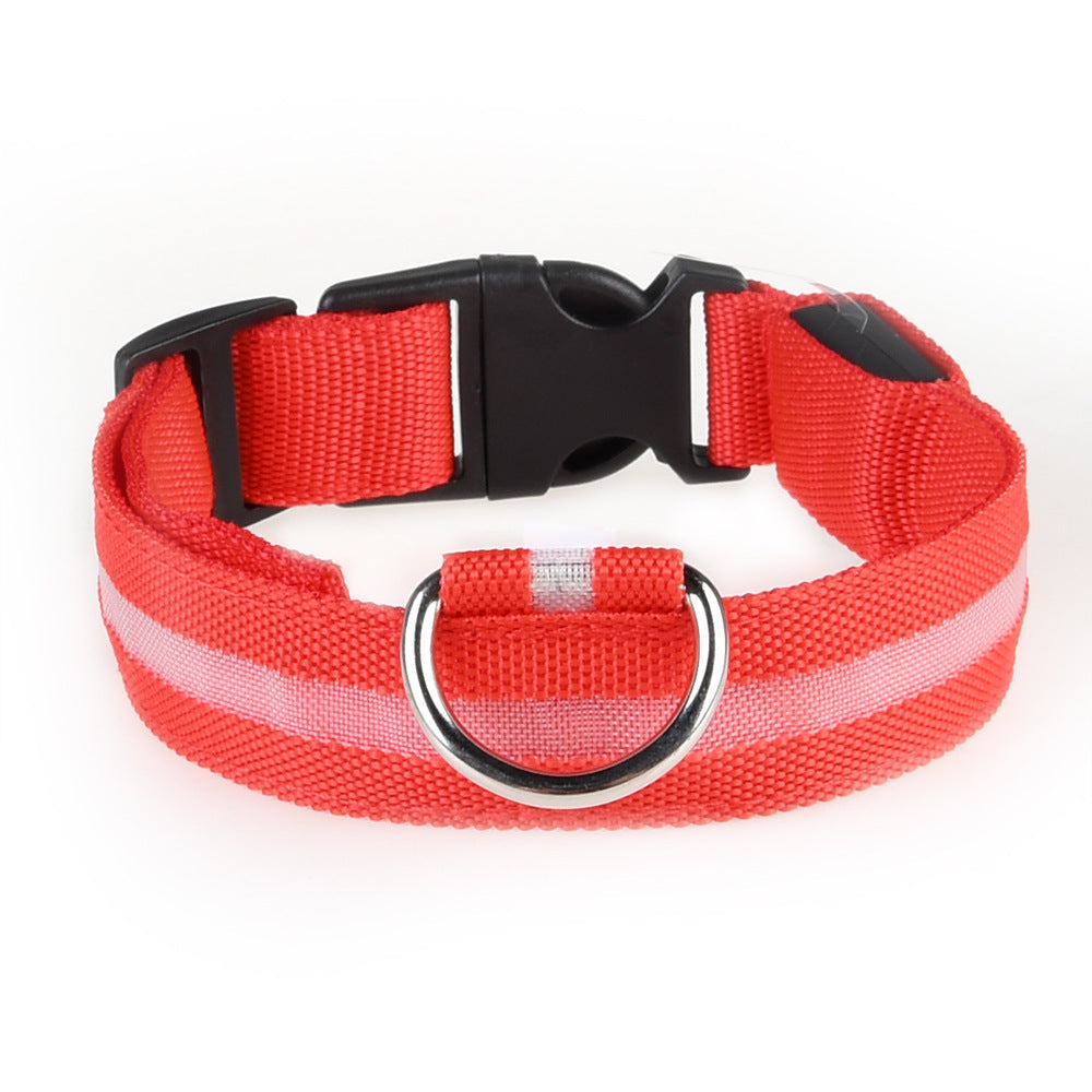 Adjustable Luminous Dog Collar for Night Safety