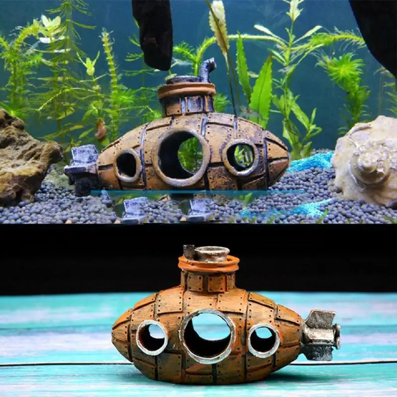 Resin Submarine Ornament – Aquarium Fish Tank Decoration