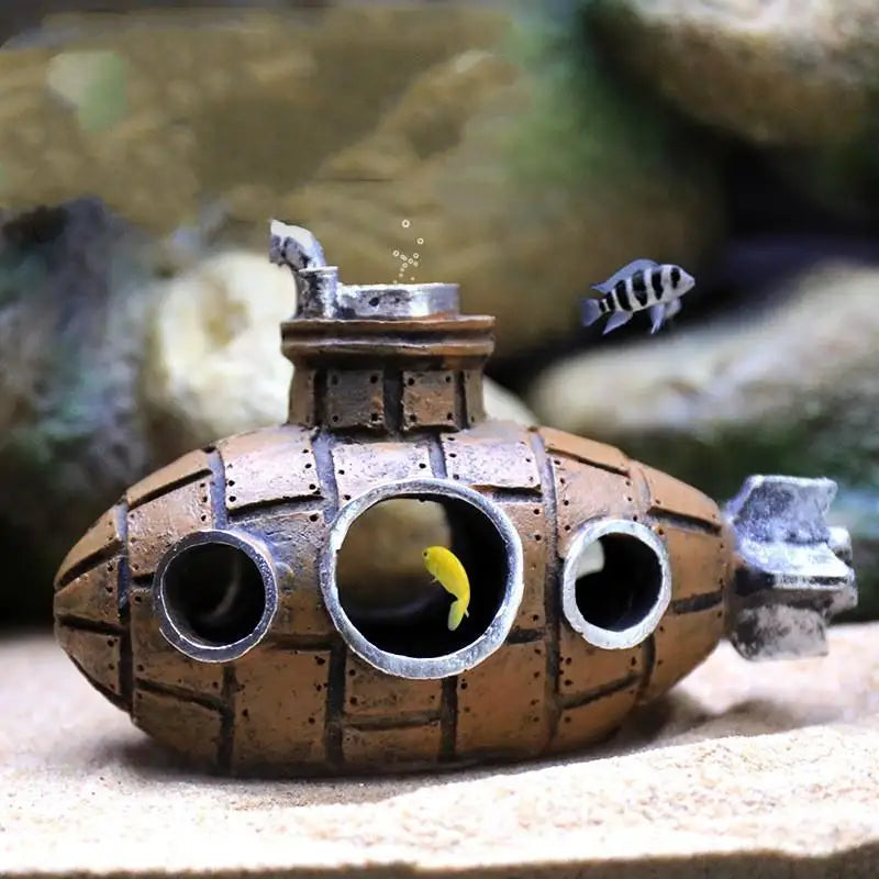 Resin Submarine Ornament – Aquarium Fish Tank Decoration