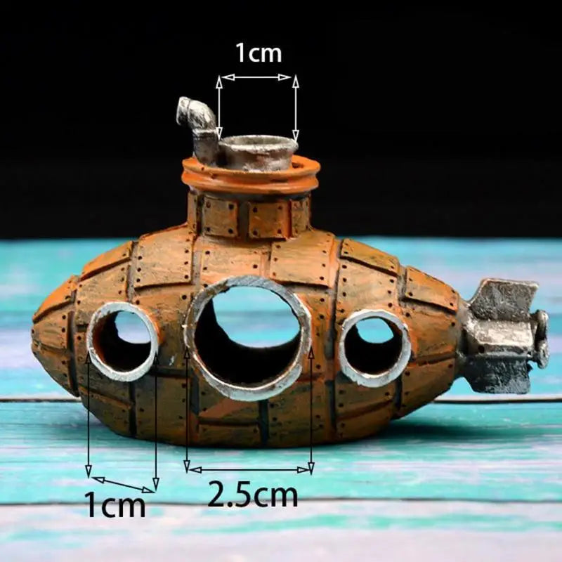 Resin Submarine Ornament – Aquarium Fish Tank Decoration