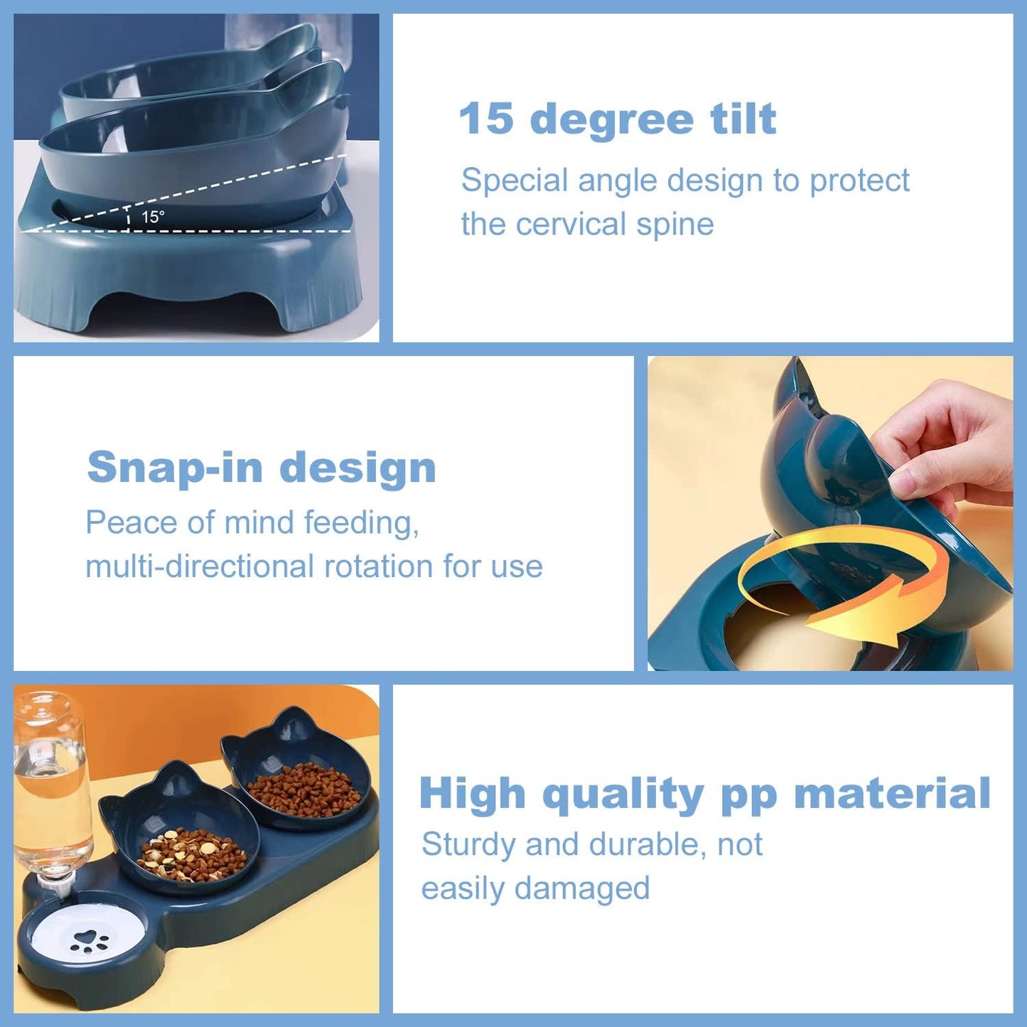 Cat Pet Bowl Set