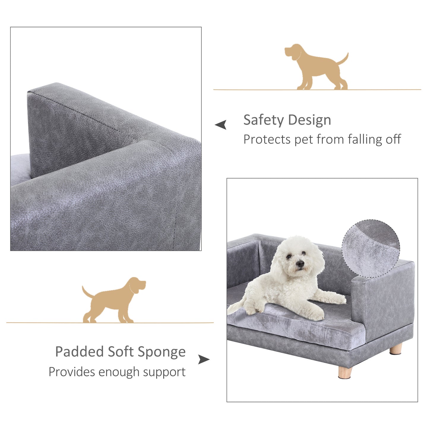 Elevated Dog Sofa Bed for Small Dogs