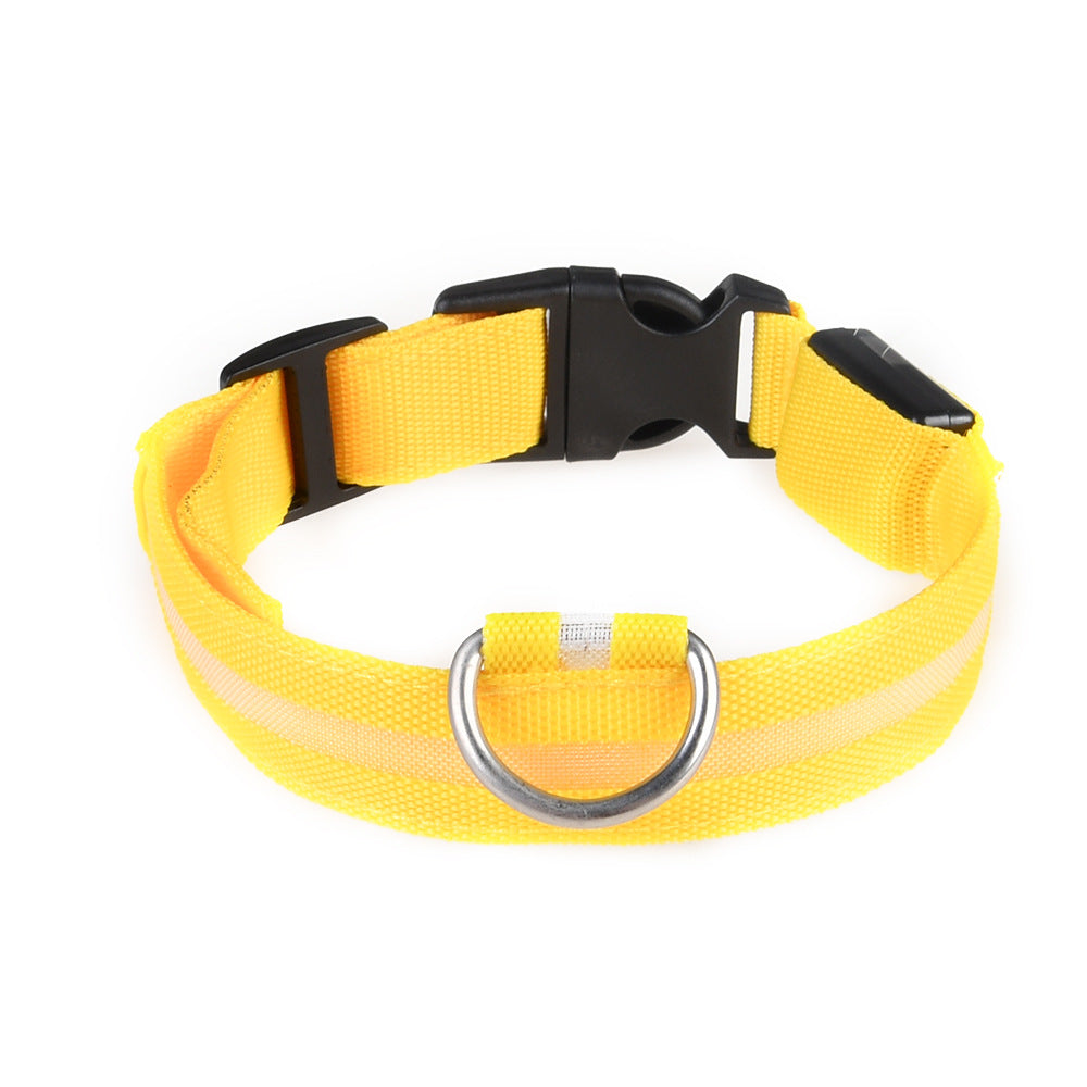 Adjustable Luminous Dog Collar for Night Safety